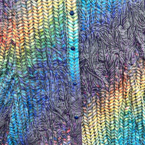 Carine Rainbow Button Down Long Sleeve - Picture 5 of 8